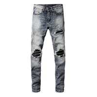 Amr Black Patch Jeans Negro