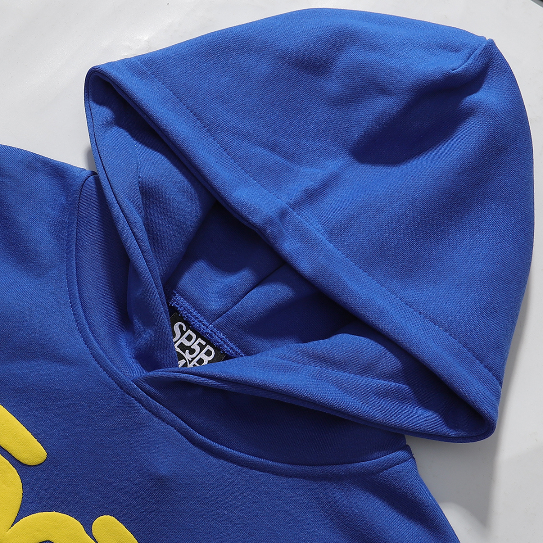 Conjunto Sp5der Azul Azul Estrellas Amarillas
