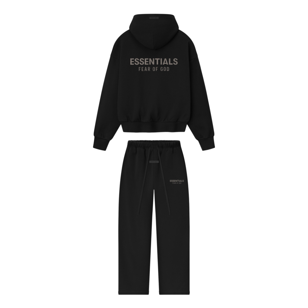 Essentials Black Tracksuit Negro 3