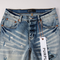 Purple Gradient Ripped Jeans