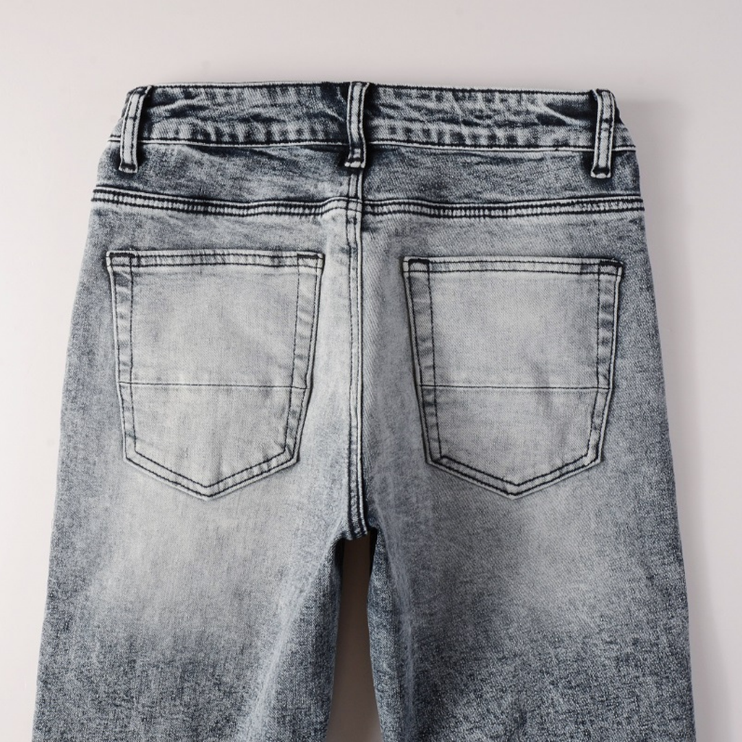 Amr Black Patch Jeans Negro