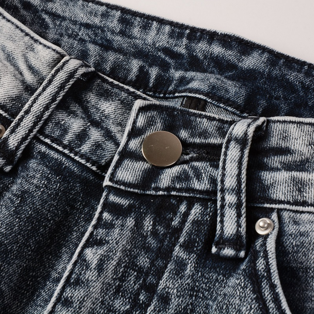 Amr Black Patch Jeans Negro