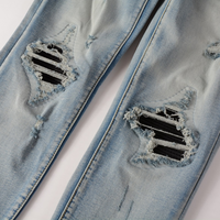 Amr Black Patch Jeans