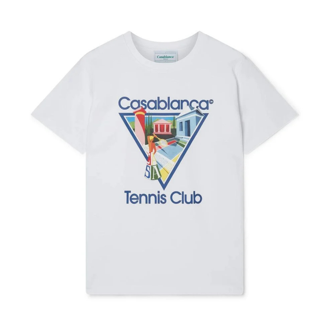 Casablanca Monogram T Shirt Blanco Tenis