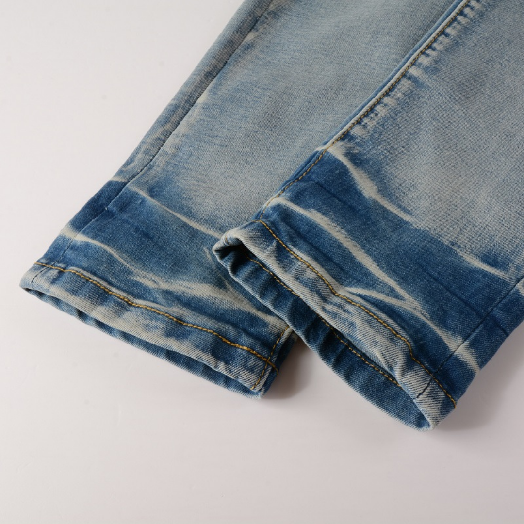 Amr Black Patch Jeans