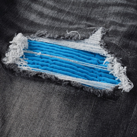 Amr Blue Patch Jeans Azul
