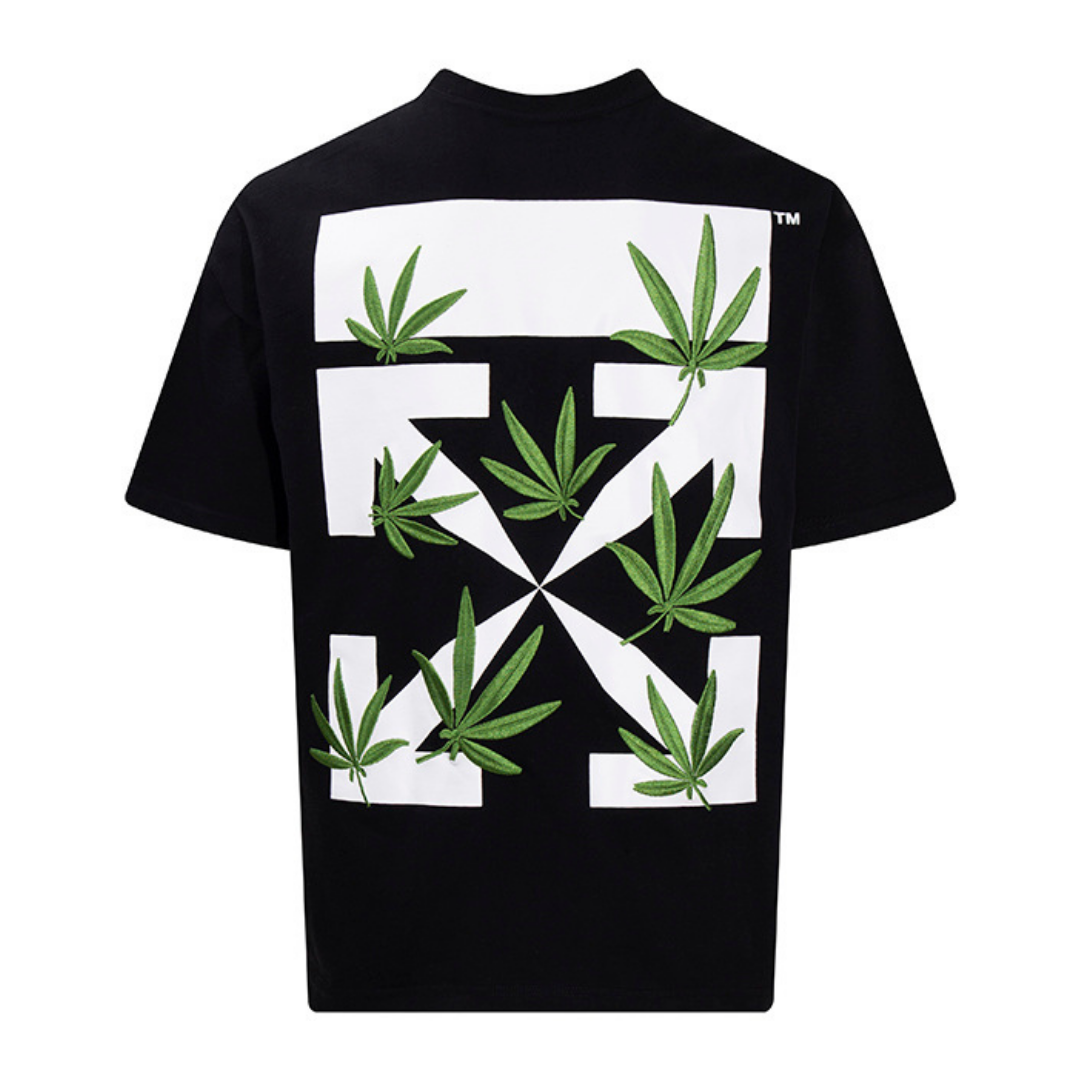 Off-White Off-W Monogram T-shirt - Blanco Blanco Hojas Verde