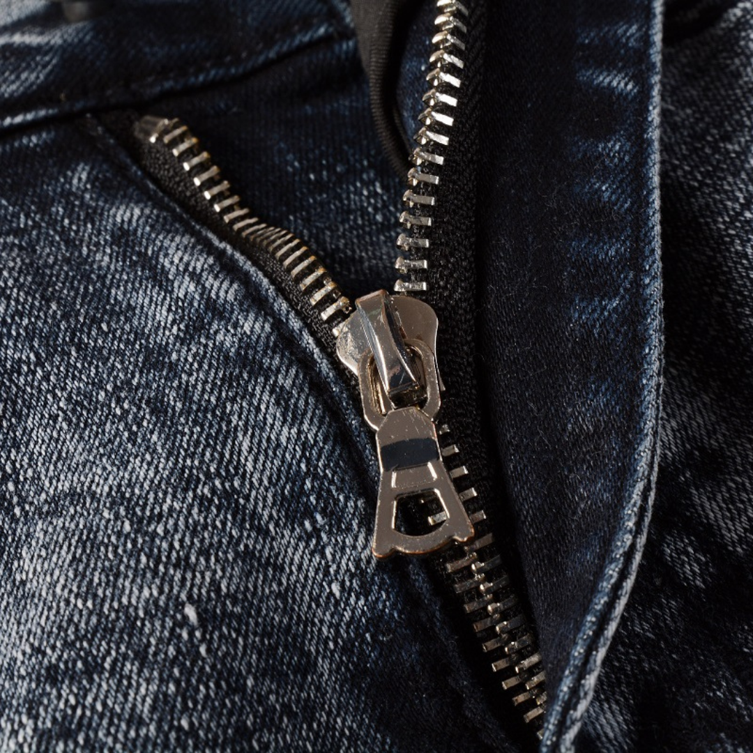 Amr Blue Patch Jeans Azul