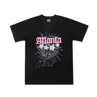 Camiseta Sp5der Negro Rosa Web
