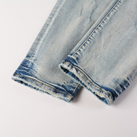 Purple Gradient Blue Jeans Lavado Claro Roturas