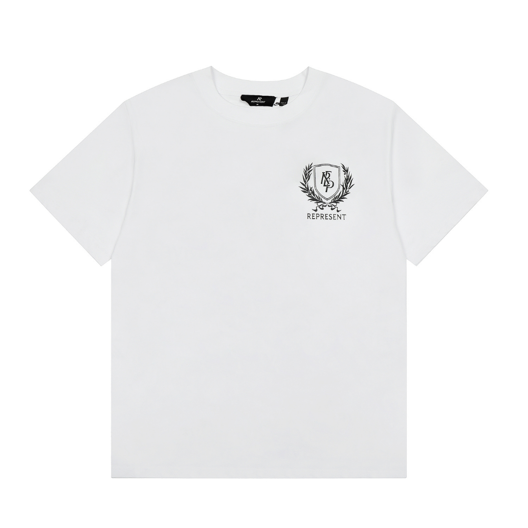 Camiseta Represent Negro Blanco