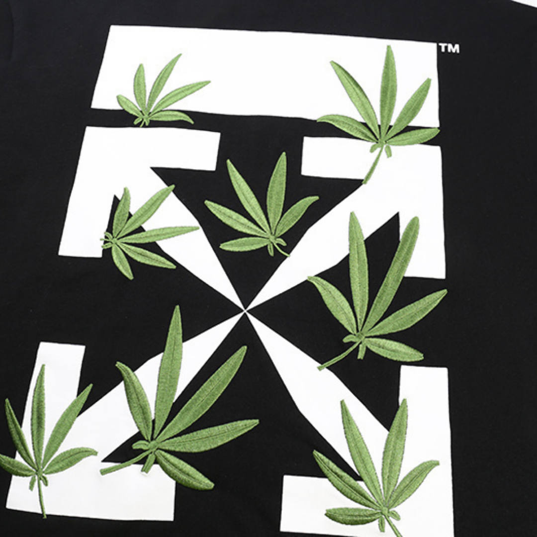 Off-White Off-W Monogram T-shirt - Blanco Blanco Hojas Verde