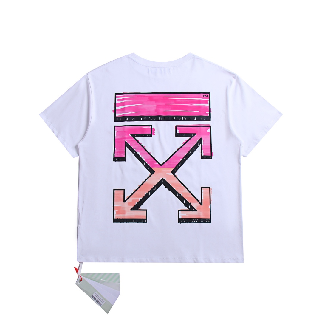 Off-White Off-W Monogram T-shirt - Negro Camo Rosa