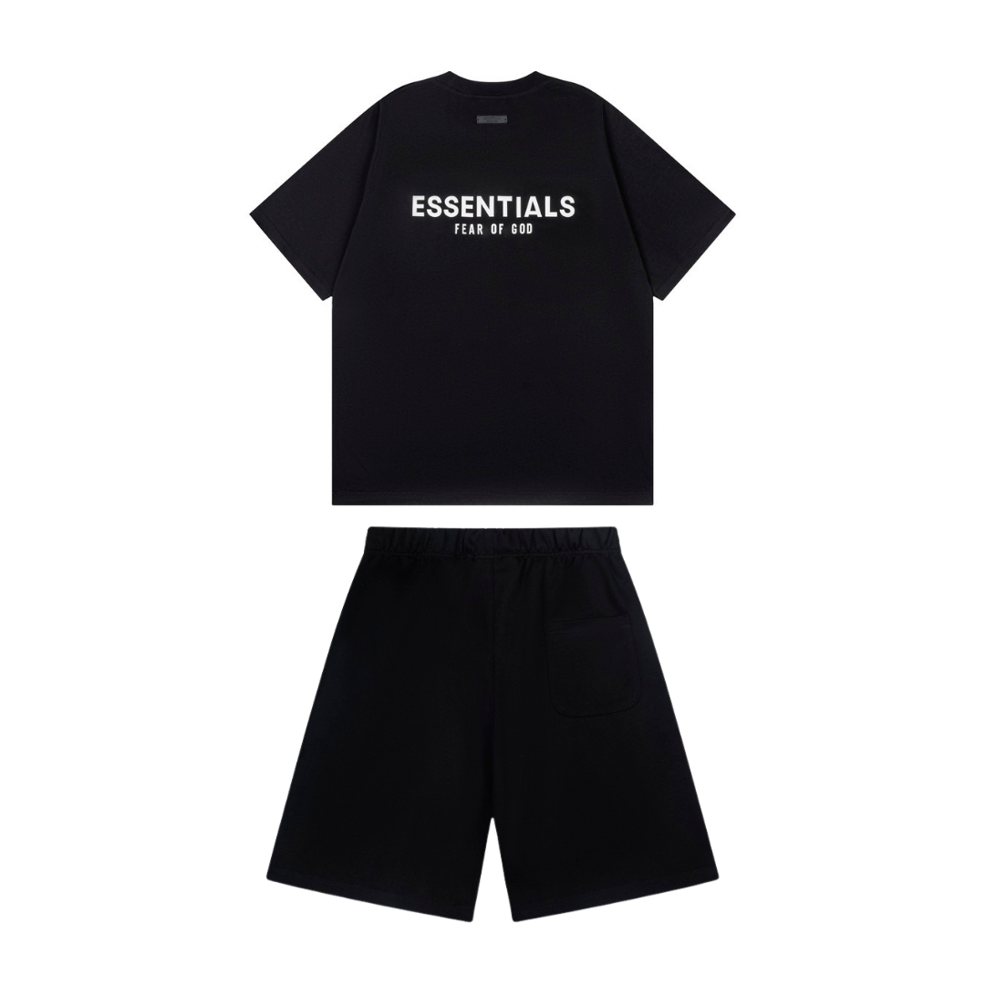Essentials Short Set Negro Blanco