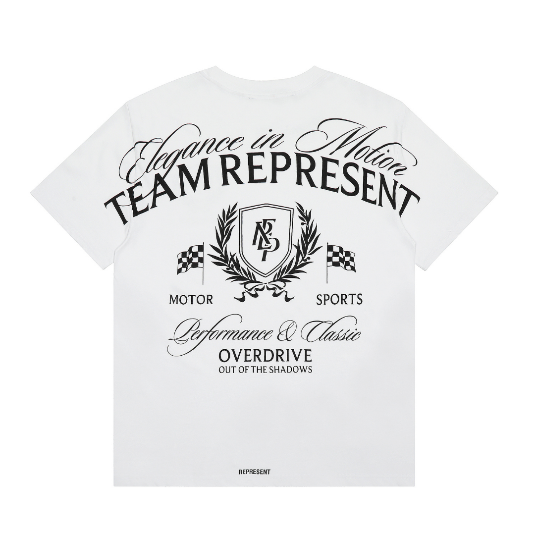 Camiseta Represent Negro Blanco