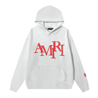Amr Staggered Hoodie Monograma Rojo