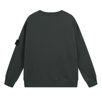 Buzo Stone Island Negro Negro Logo Blanco