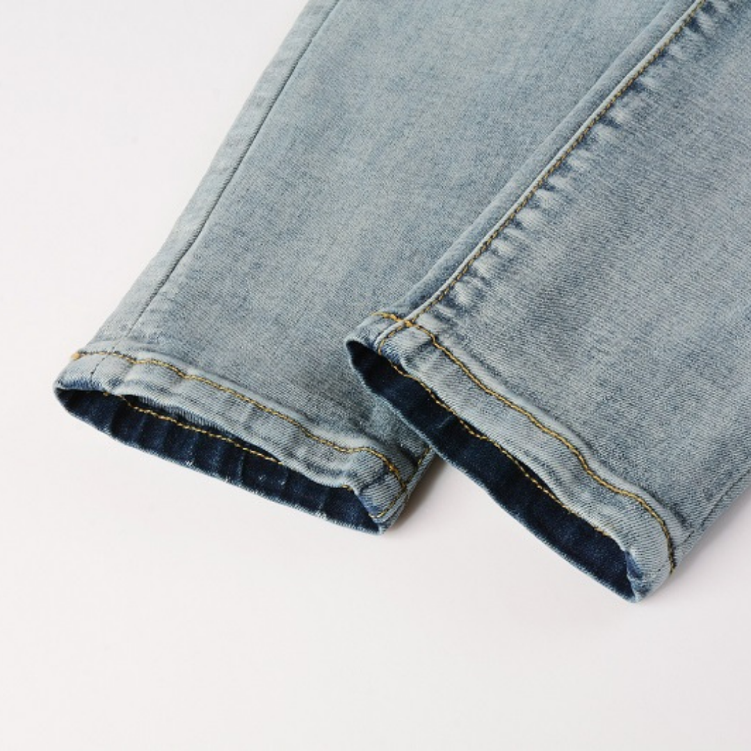 Amr Blue Patch Jeans Azul 2