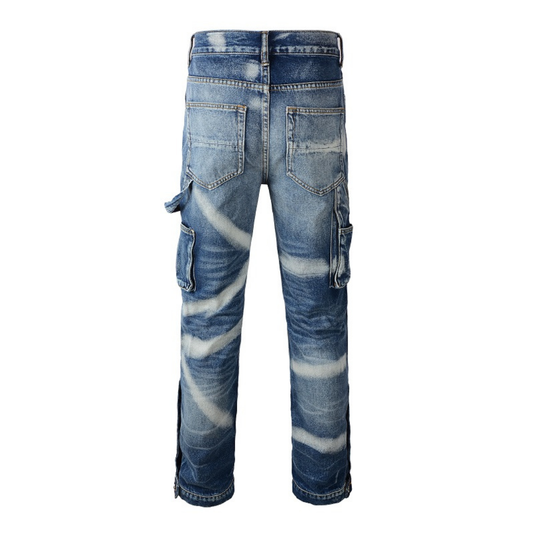 Amr Blue Distressed Jeans Azul 2