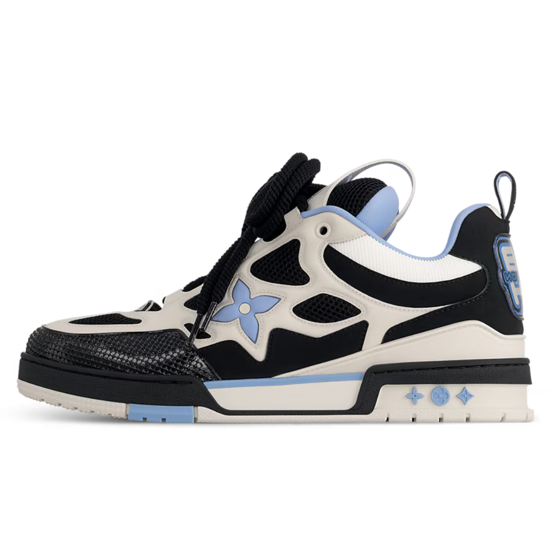 Skate Monogram Trainer Negro Flor Azul