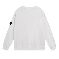 Buzo Stone Island Blanco Liso Blanco Parche Negro