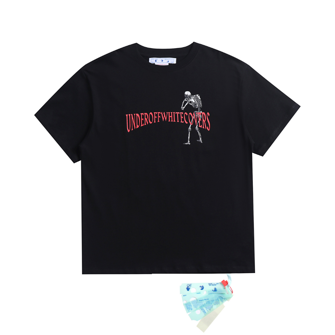 Off-White Off-W Monogram T-shirt - Negro Blanco Roturas Rojas