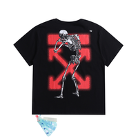 Off-White Off-W Monogram T-shirt - Negro Blanco Roturas Rojas