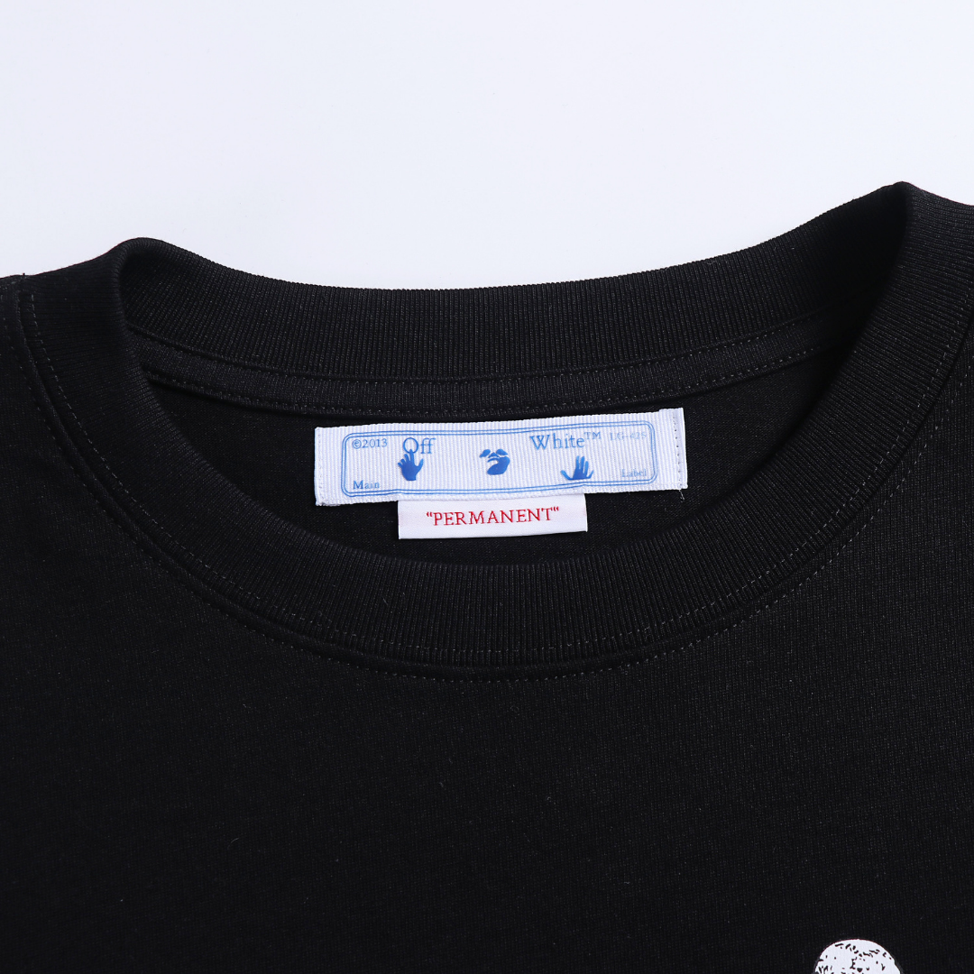 Off-White Off-W Monogram T-shirt - Negro Blanco Roturas Rojas