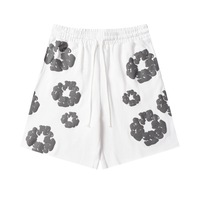 Denim Trs White Grey Short set