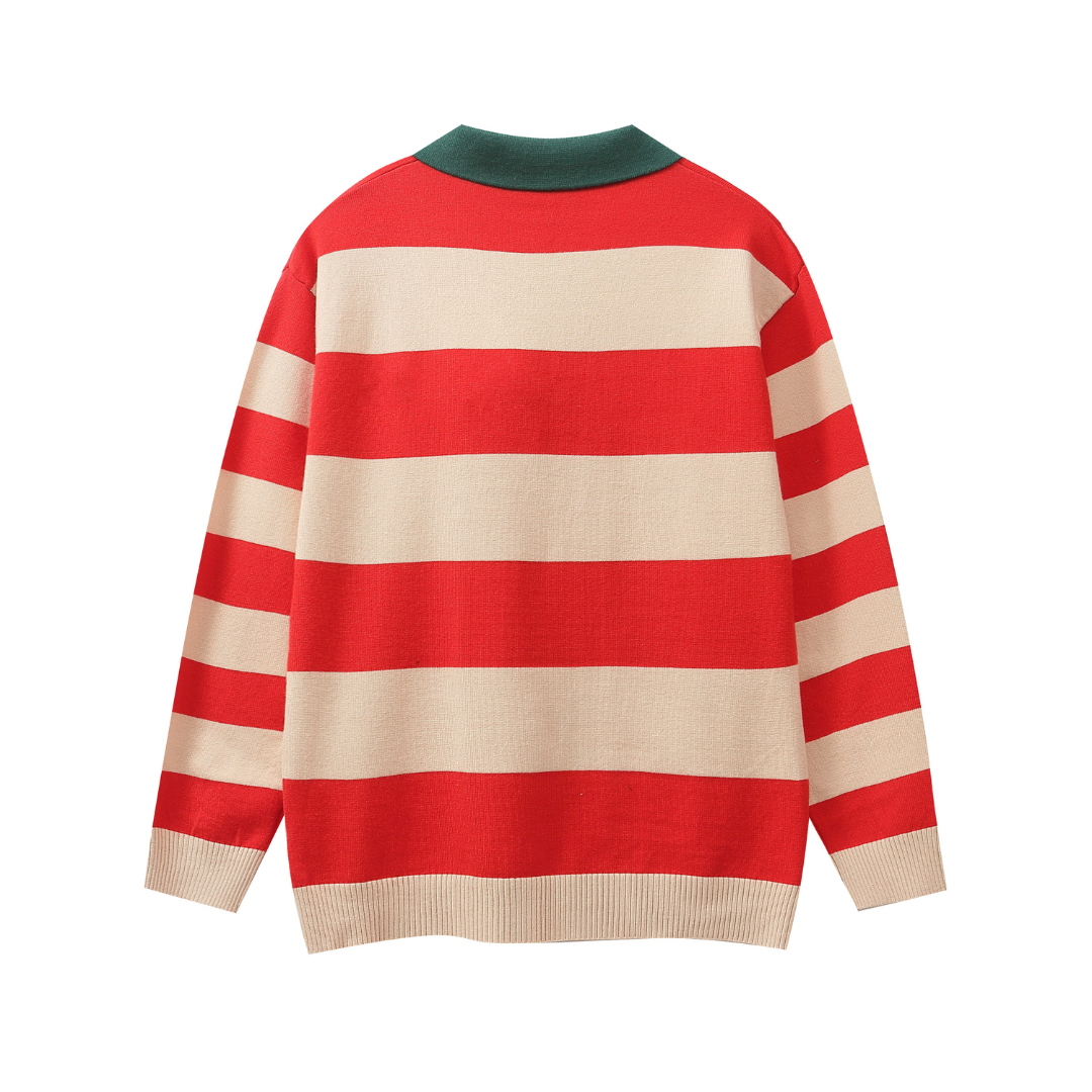 Monogram Hoodie Blanco Rojo Patrón