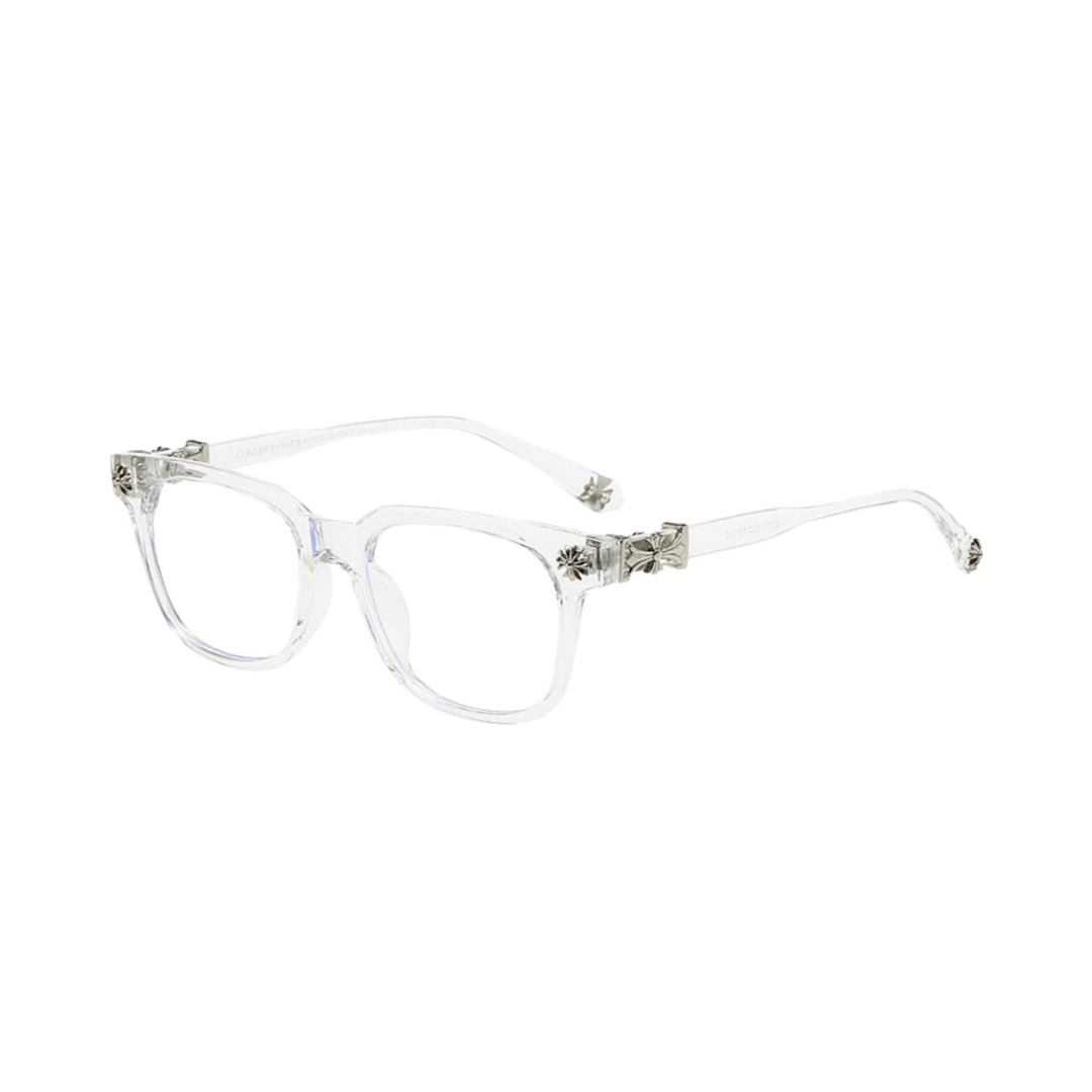 Chrome Glasses Liso Blanco Ojos Rojos