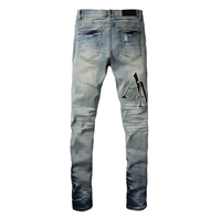 Amr Staggered Blue Jeans Azul 2