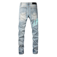 Amr Light Blue Patch Jeans Azul 2