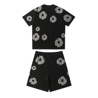 Denim Trs Black Grey Short set