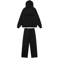 Essentials Relaxed Black Tracksuit