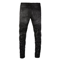 Amr Paint Diamonds Black Jeans