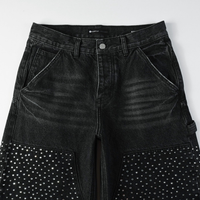 Purple Black Diamonds Jeans Negro Puntos Blancos