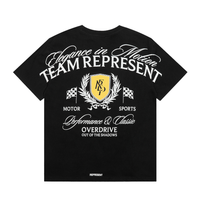 Camiseta Represent Negro Blanco