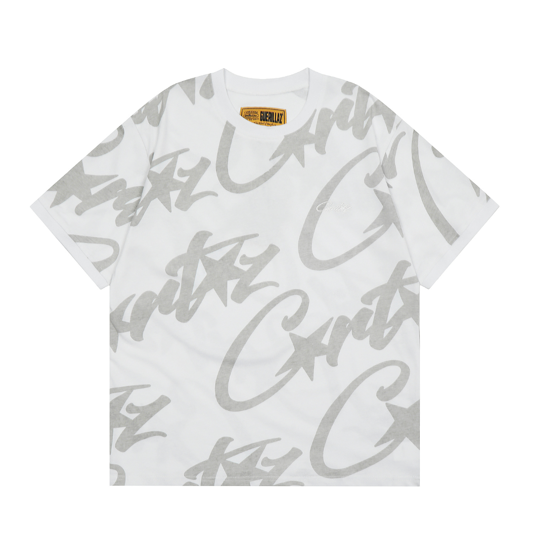 AllStarz Monogram T-shirt Estrellas Blanco Gris