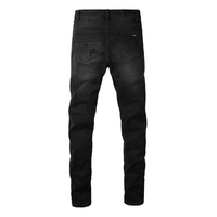 Amr Blue Ripped Patch Jeans