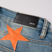 Amr Orange Star Patch Jeans