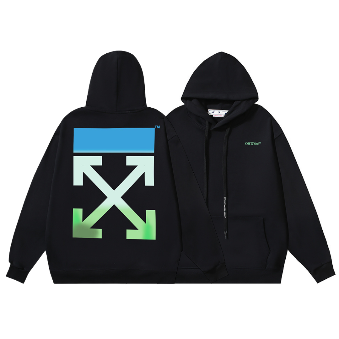 Off-White Off-W Monogram Hoodie - Blanco Azul Arco