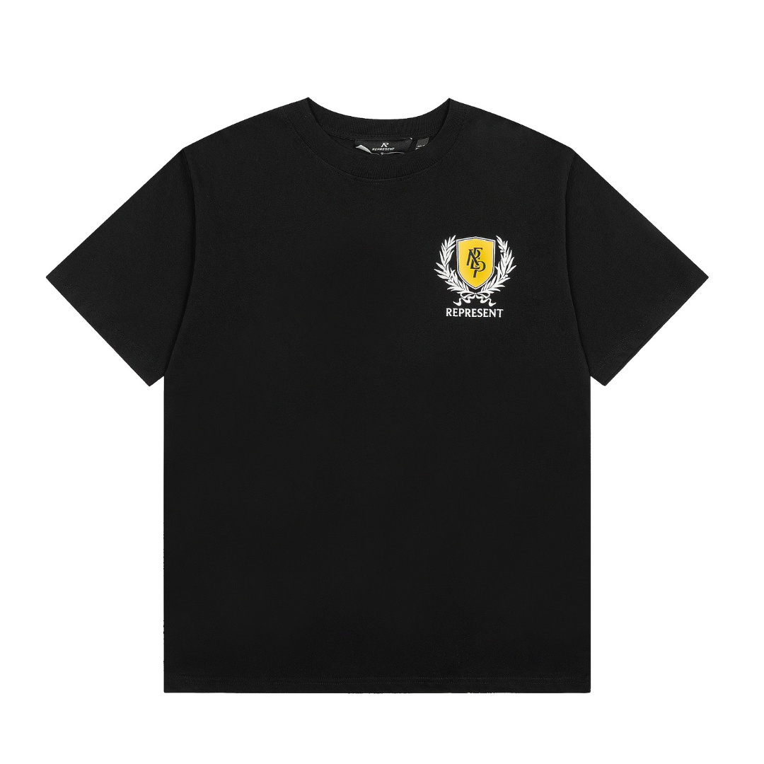 Camiseta Represent Negro Blanco