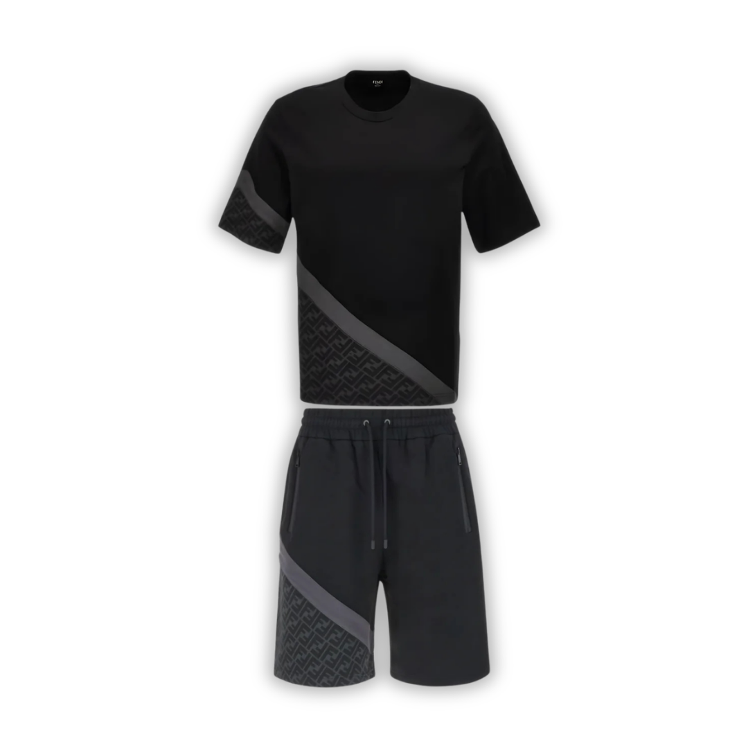 Monochromatic Short Set Negro Diagonal Gris