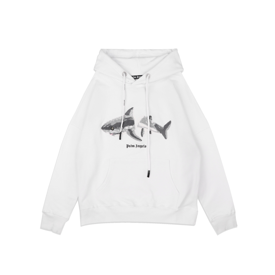 Palm Angels Palm Shark Hoodie - Negro