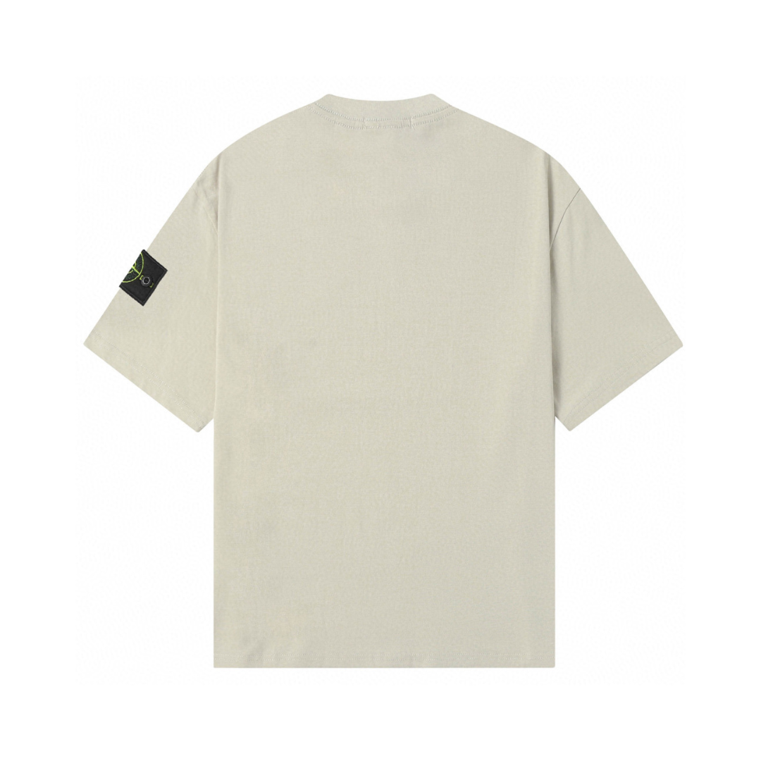Camiseta Stone Island Violeta Blanco Grises