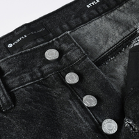Purple Black Diamonds Jeans Negro Puntos Blancos