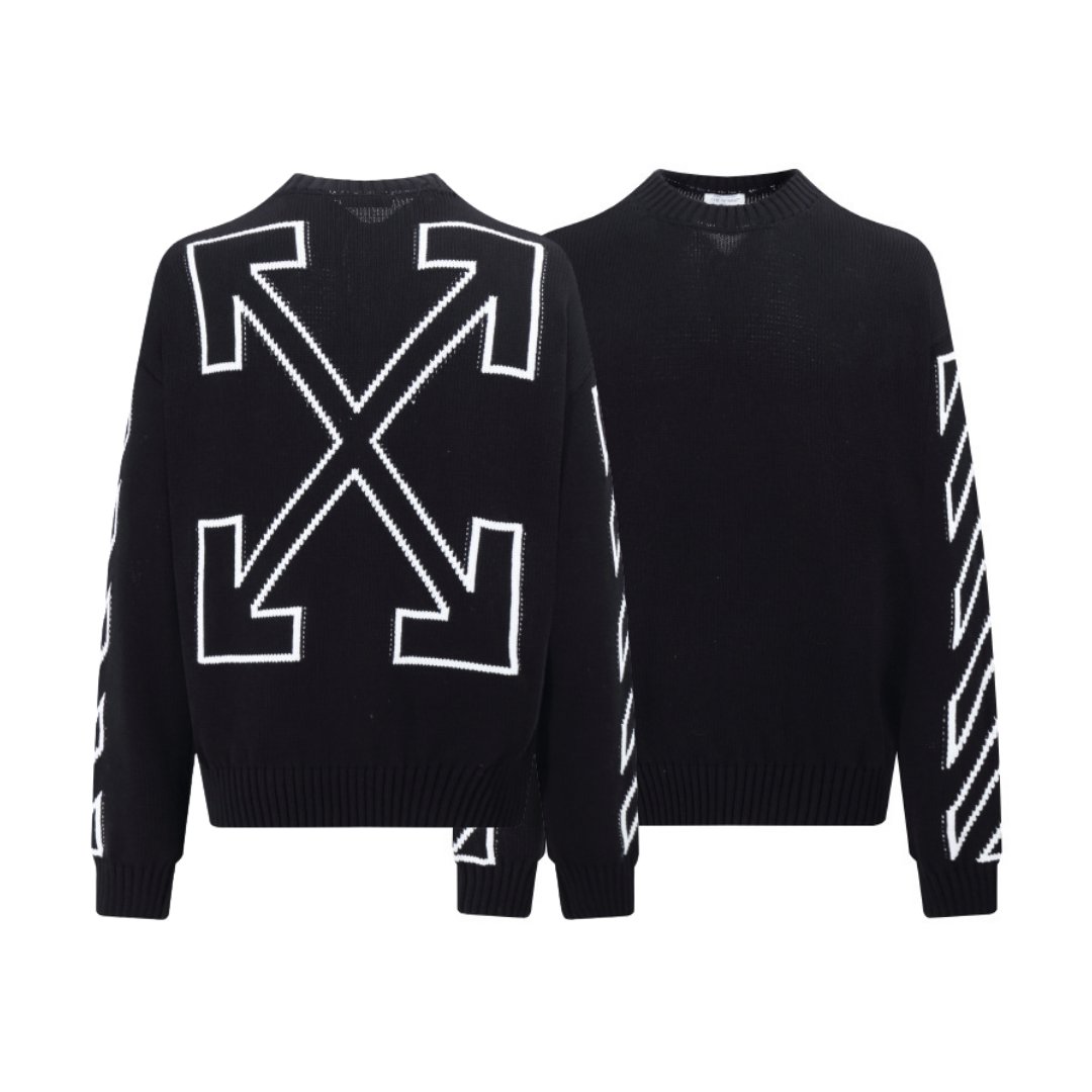 Off-White Off-W Monogram Sweater - Negro Negro Arco Blanco