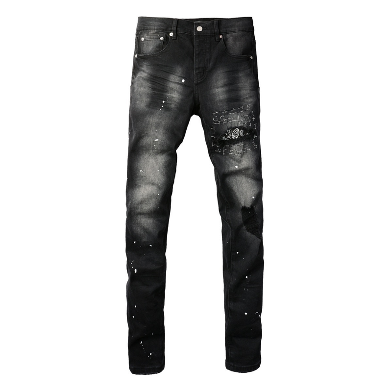 Purple Bandana Black Jeans