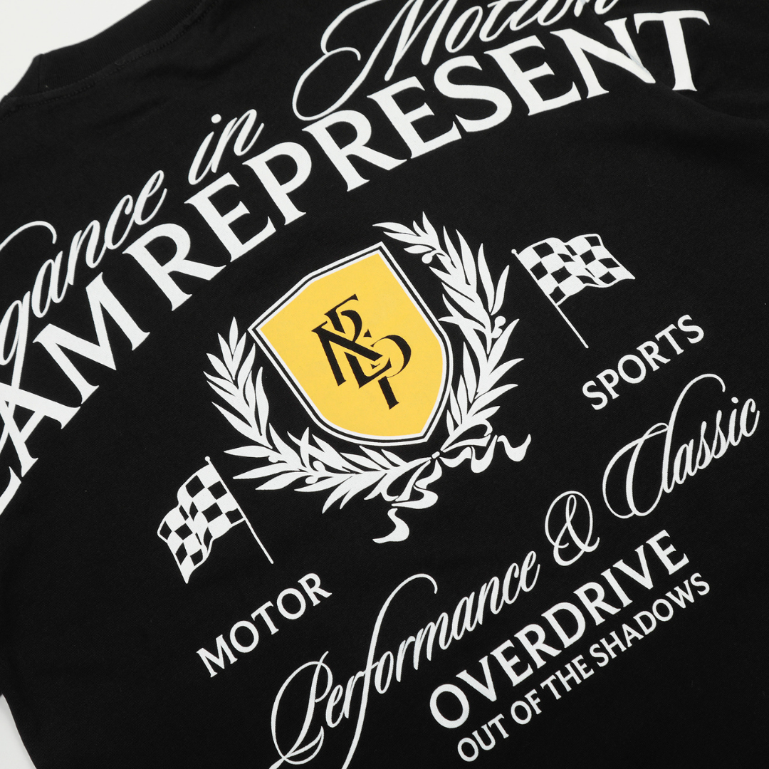 Camiseta Represent Negro Blanco
